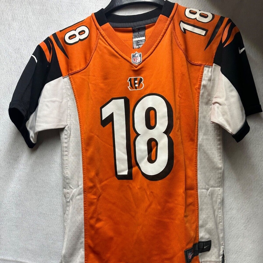 Nike NFL Cincinnati Bangles Jersey #18 Green Size L Youth